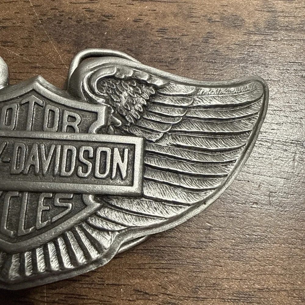 Vintage Harley Davidson Motorcycle Wings Shield Belt buckle